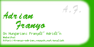 adrian franyo business card